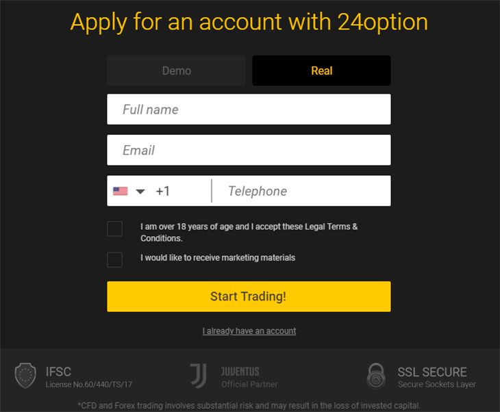 How to get started at 24Option