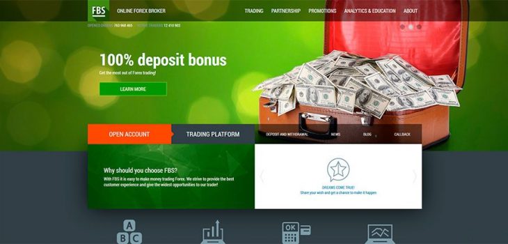 FBS Forex main page