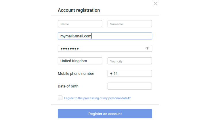 Libertex account registration
