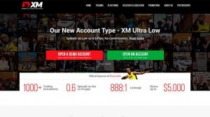 XM Forex main page