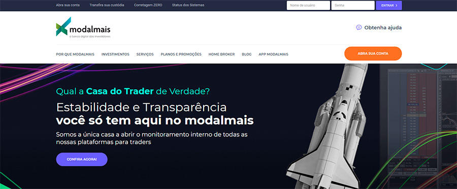 MODAL A CORRETORA FEITA DE TRADER PARA TRADER visual data 2